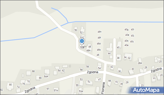 Libertów, Zgodna, 52B, mapa Libertów