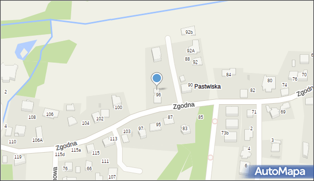 Libertów, Zgodna, 96A, mapa Libertów