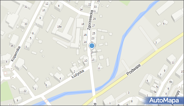 Lubań, Zgorzelecka, 17, mapa Lubań