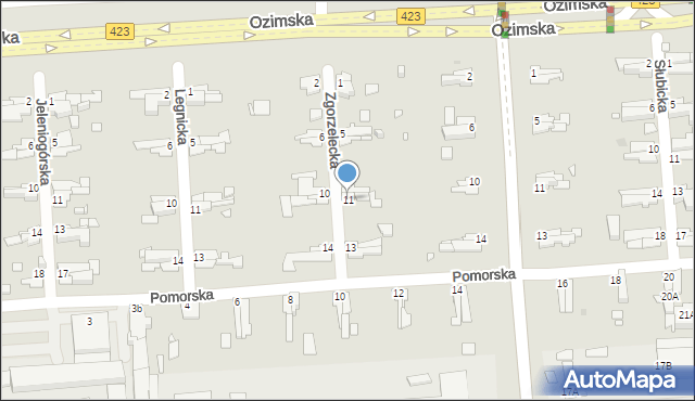 Opole, Zgorzelecka, 11, mapa Opola