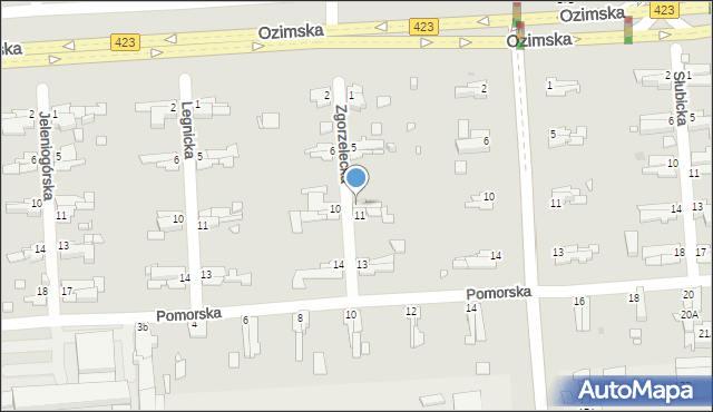 Opole, Zgorzelecka, 9, mapa Opola