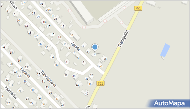 Ostrowiec Świętokrzyski, Zgoda, 4, mapa Ostrowiec Świętokrzyski