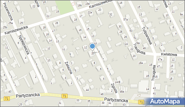 Pabianice, Zgoda, 10, mapa Pabianic