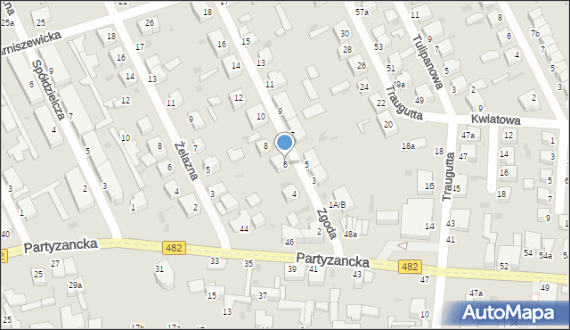 Pabianice, Zgoda, 6, mapa Pabianic