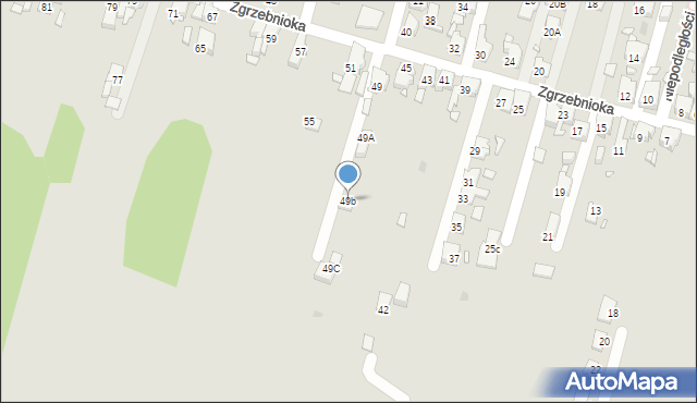 Piekary Śląskie, Zgrzebnioka Alfonsa, 49b, mapa Piekary Śląskie