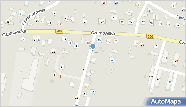 Piekoszów, Zgody, 1, mapa Piekoszów