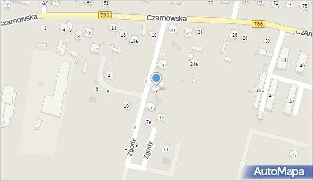 Piekoszów, Zgody, 5, mapa Piekoszów