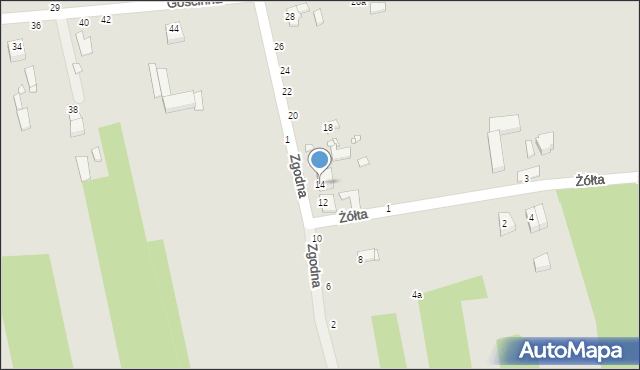 Piotrków Trybunalski, Zgodna, 14, mapa Piotrków Trybunalski