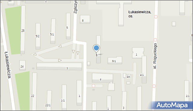 Płock, Zgliczyńskiego Stanisława, 6, mapa Płock