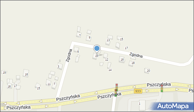 Pniówek, Zgodna, 10, mapa Pniówek