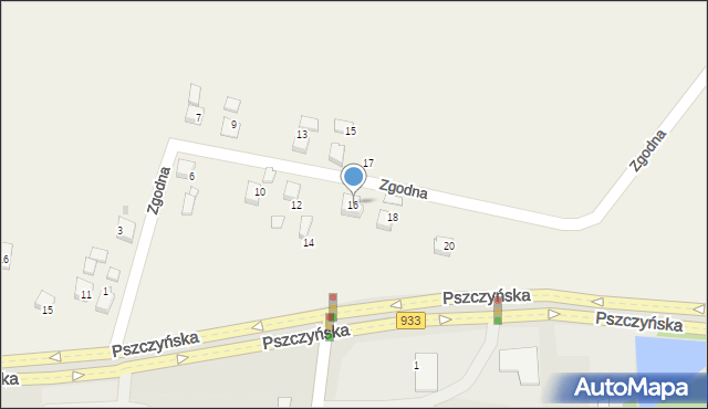 Pniówek, Zgodna, 16, mapa Pniówek