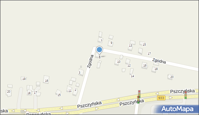 Pniówek, Zgodna, 6, mapa Pniówek