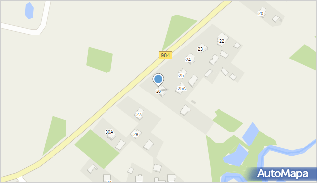 Podborze, Zgórsko, 26, mapa Podborze