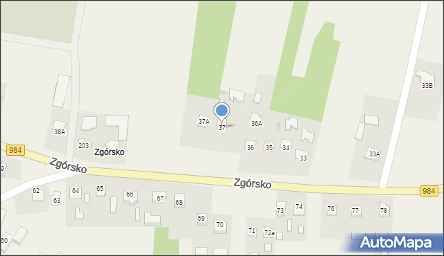 Podborze, Zgórsko, 37, mapa Podborze