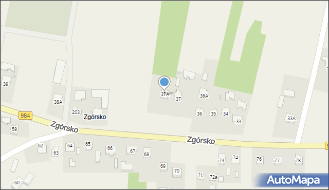 Podborze, Zgórsko, 37A, mapa Podborze