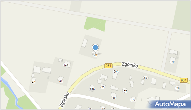 Podborze, Zgórsko, 40, mapa Podborze