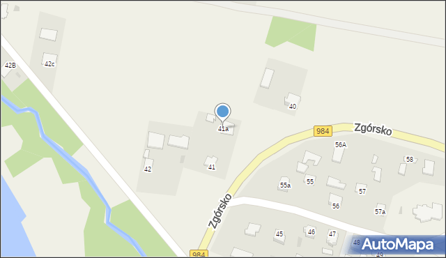 Podborze, Zgórsko, 41a, mapa Podborze