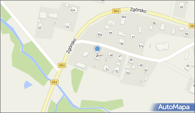 Podborze, Zgórsko, 45, mapa Podborze