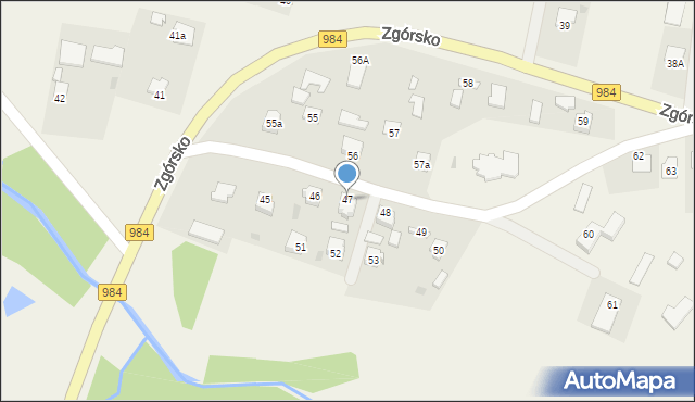 Podborze, Zgórsko, 47, mapa Podborze