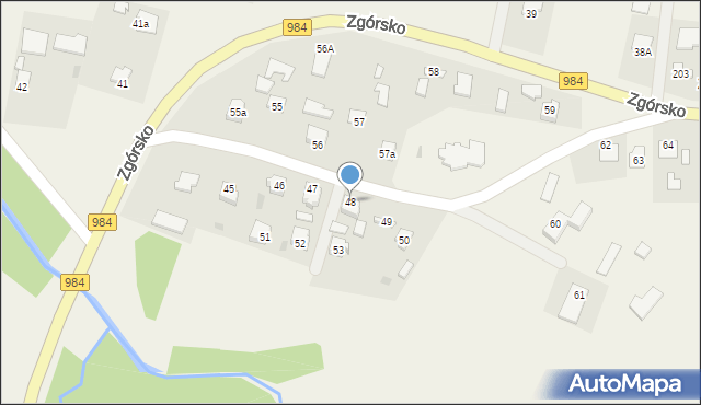 Podborze, Zgórsko, 48, mapa Podborze