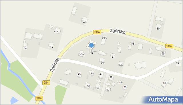 Podborze, Zgórsko, 55, mapa Podborze