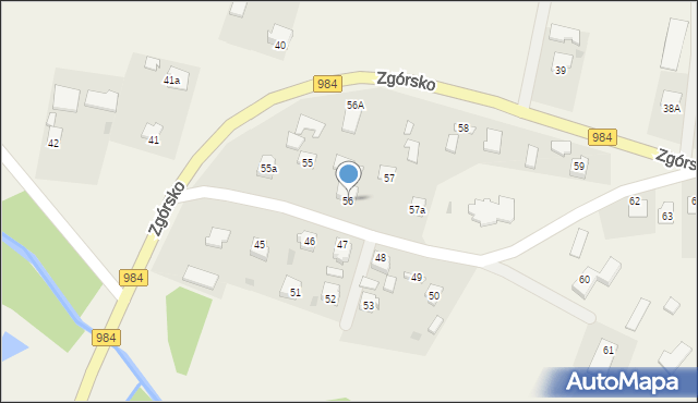 Podborze, Zgórsko, 56, mapa Podborze