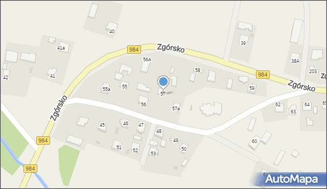 Podborze, Zgórsko, 57, mapa Podborze