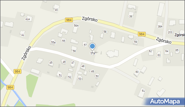 Podborze, Zgórsko, 57a, mapa Podborze