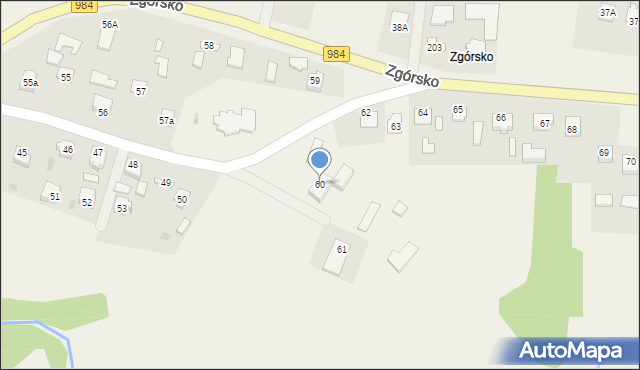 Podborze, Zgórsko, 60, mapa Podborze