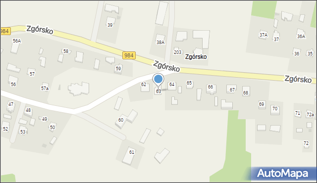 Podborze, Zgórsko, 63, mapa Podborze