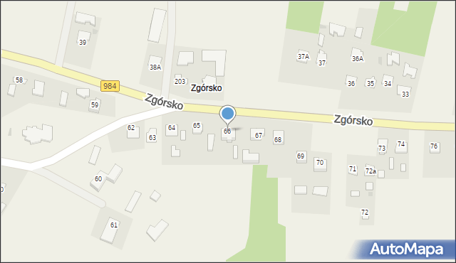 Podborze, Zgórsko, 66, mapa Podborze