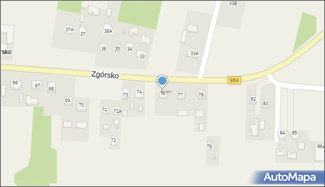 Podborze, Zgórsko, 76, mapa Podborze