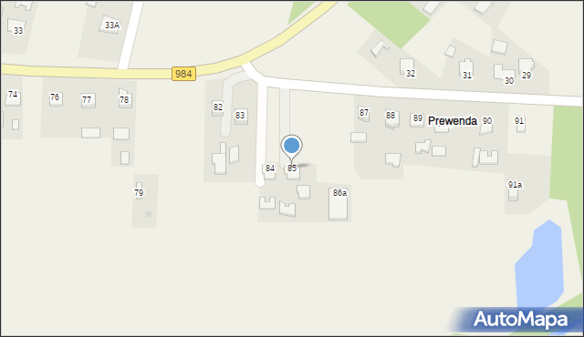 Podborze, Zgórsko, 85, mapa Podborze