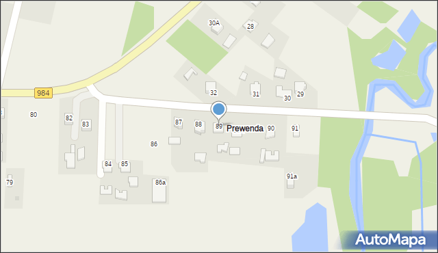 Podborze, Zgórsko, 89, mapa Podborze