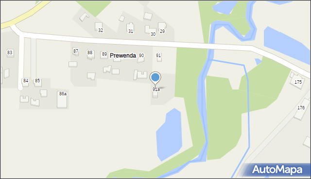 Podborze, Zgórsko, 91a, mapa Podborze