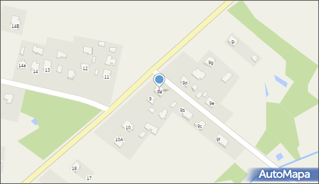 Podborze, Zgórsko, 9a, mapa Podborze