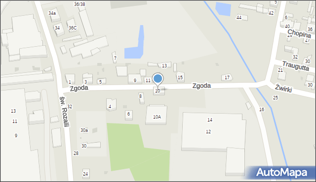 Radomsko, Zgoda, 10, mapa Radomsko