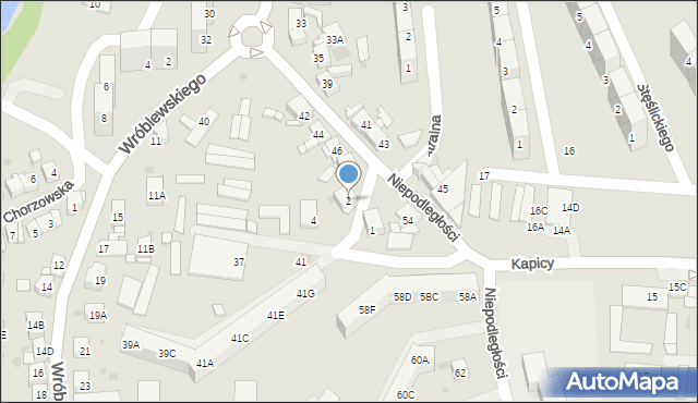 Siemianowice Śląskie, Zgrzebnioka Alfonsa, 2, mapa Siemianowice Śląskie