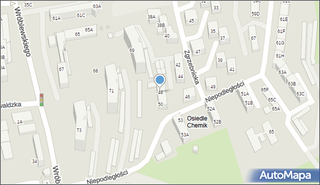 Siemianowice Śląskie, Zgrzebnioka Alfonsa, 48, mapa Siemianowice Śląskie