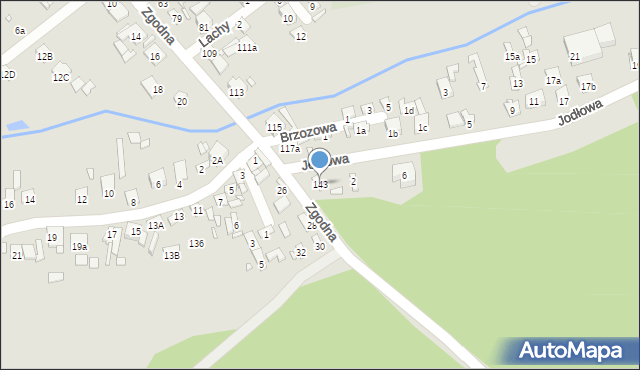 Starachowice, Zgodna, 143, mapa Starachowic