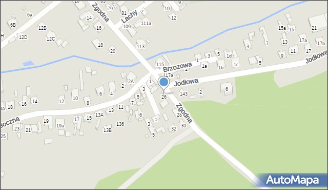 Starachowice, Zgodna, 26, mapa Starachowic