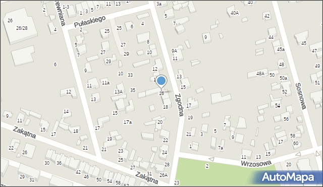 Tomaszów Mazowiecki, Zgodna, 16, mapa Tomaszów Mazowiecki