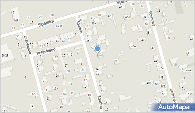 Tomaszów Mazowiecki, Zgodna, 7A, mapa Tomaszów Mazowiecki