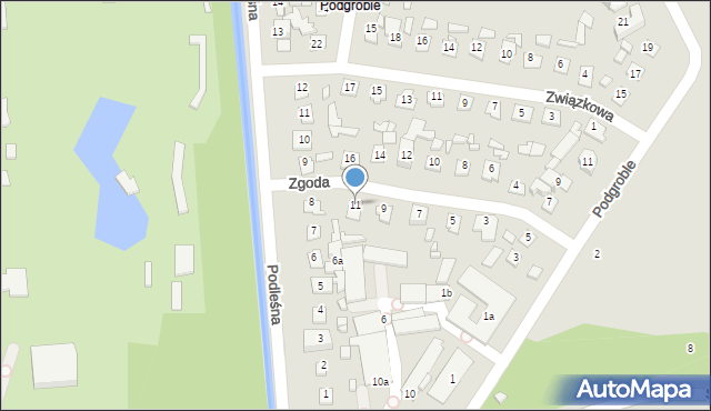 Zamość, Zgoda, 11, mapa Zamościa