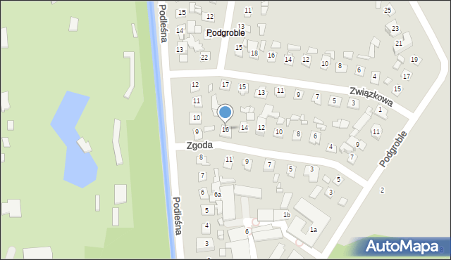 Zamość, Zgoda, 16, mapa Zamościa