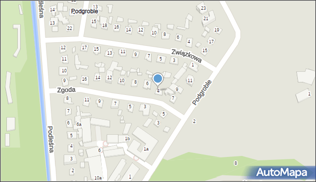 Zamość, Zgoda, 4, mapa Zamościa