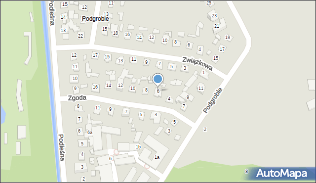 Zamość, Zgoda, 6, mapa Zamościa