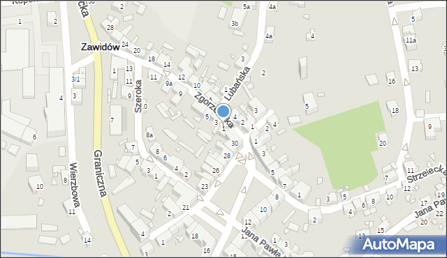 Zawidów, Zgorzelecka, 1, mapa Zawidów