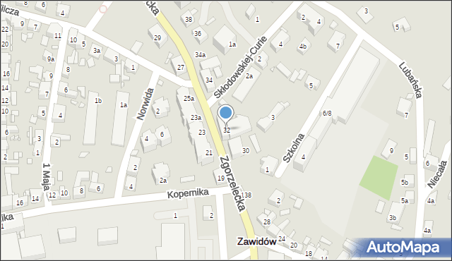 Zawidów, Zgorzelecka, 32, mapa Zawidów