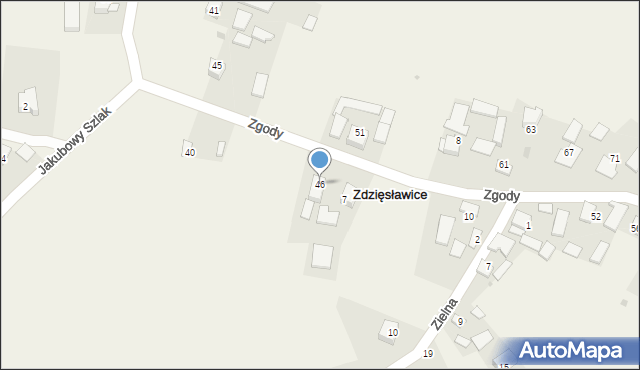 Zdzięsławice, Zgody, 46, mapa Zdzięsławice